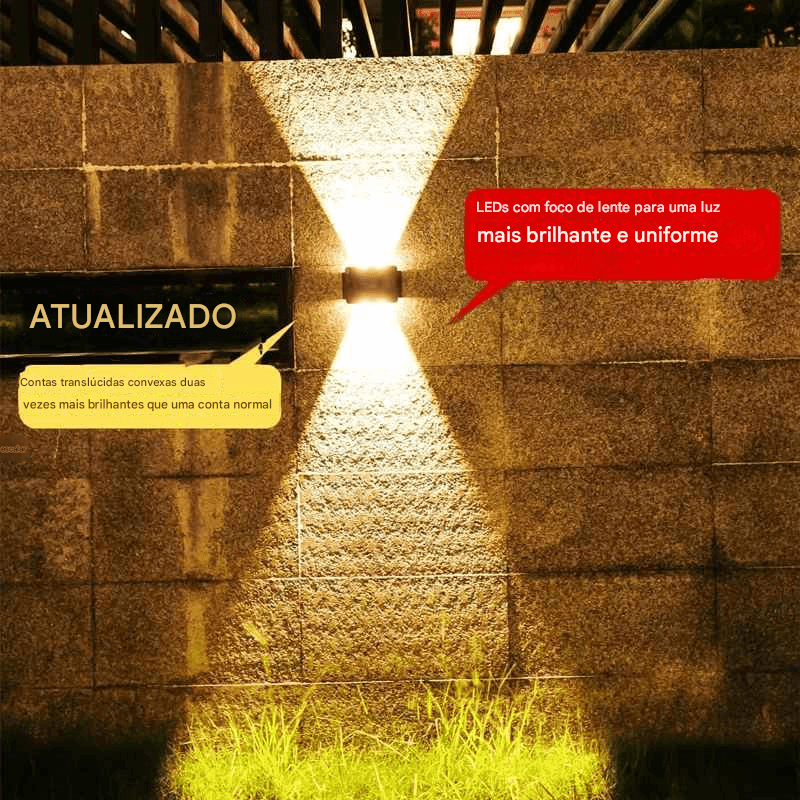 Luminária externa brilhante
