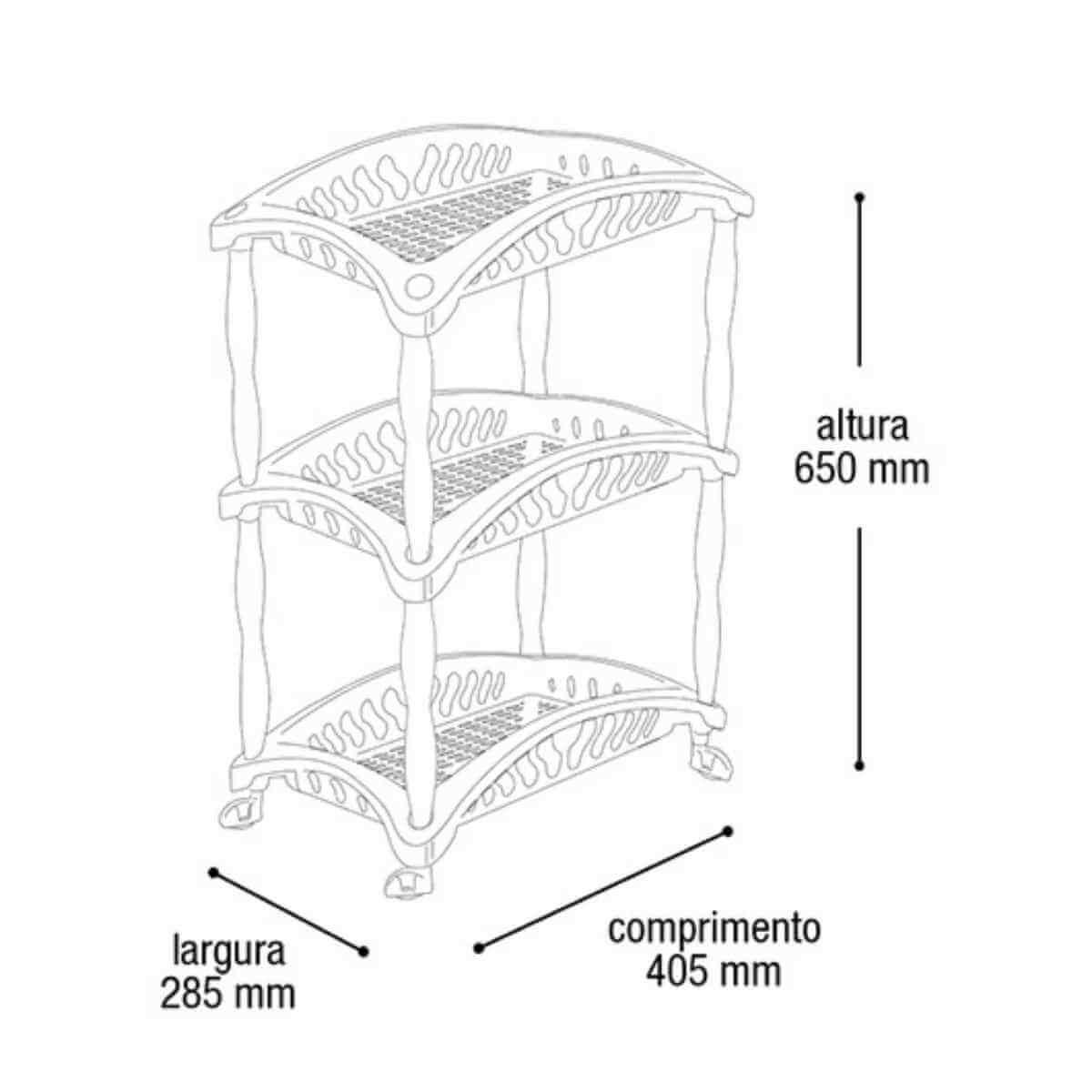 Organizador vertical triplo