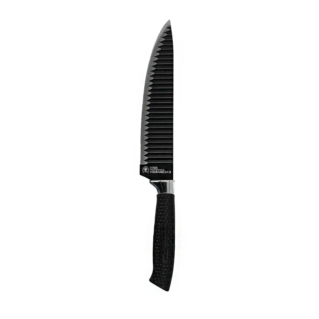 Jogo de Facas 6 Peças Aço Inox Knife Set Preto