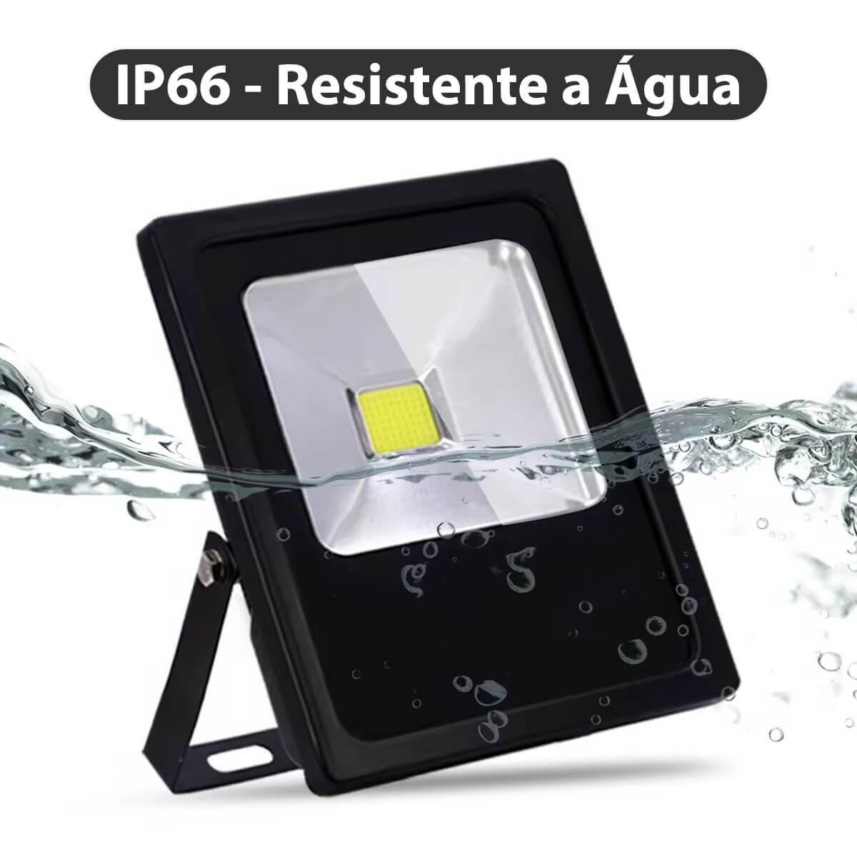 Refletor Led Holofote 30w Bivolt Resistente Chuva Pó Luz Branca