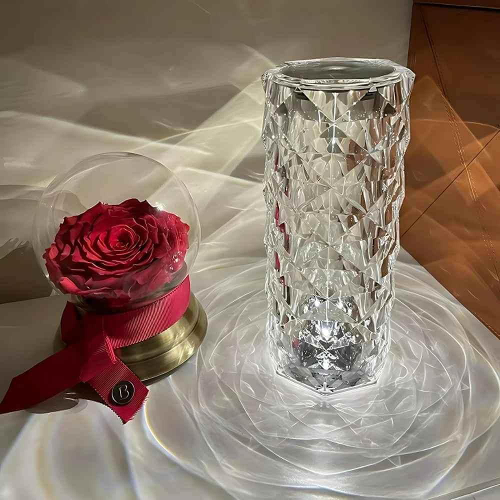 Luminária De Mesa Cristal Diamante