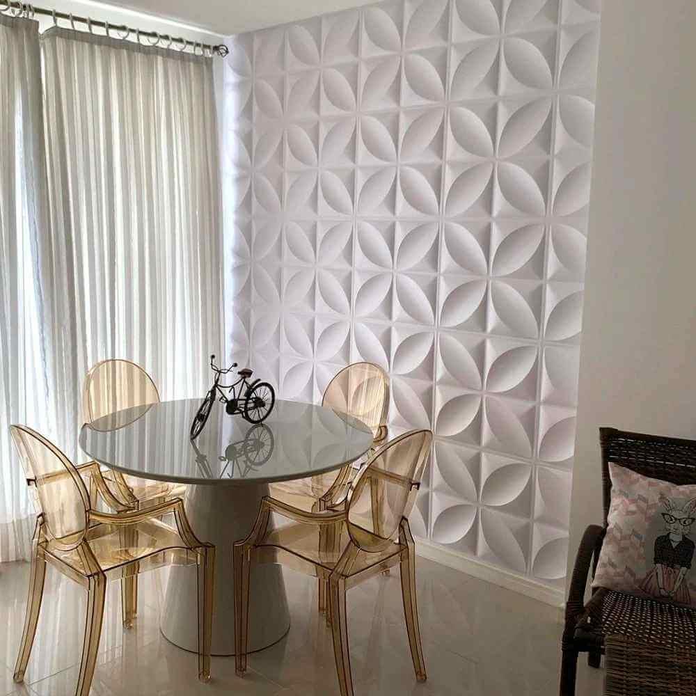 Revestimento Decorativo de Parede Kit com 10 Placas de PVC 3D