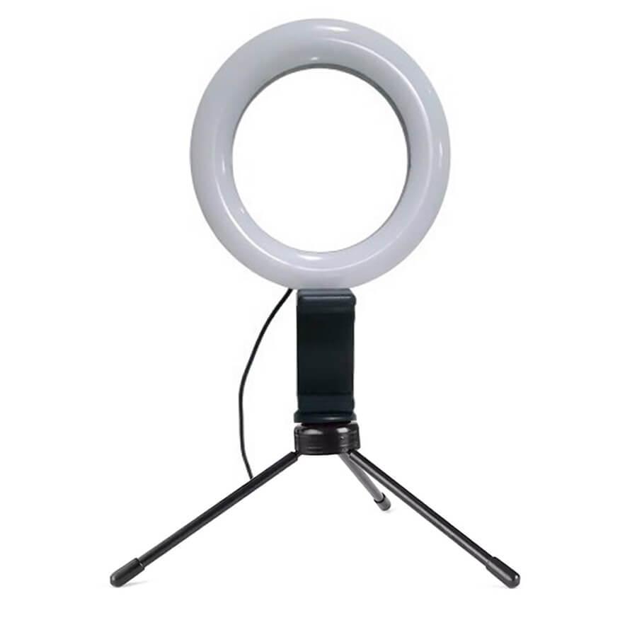 Luz Ring Light 16cm Tripé De Mesa Com Suporte Celular Gravar Vídeo